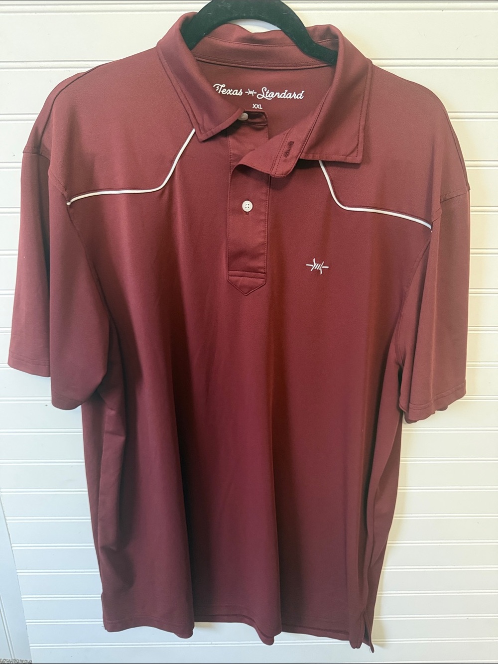 Texas Standard Men's Lariat Maroon Polo Shirt